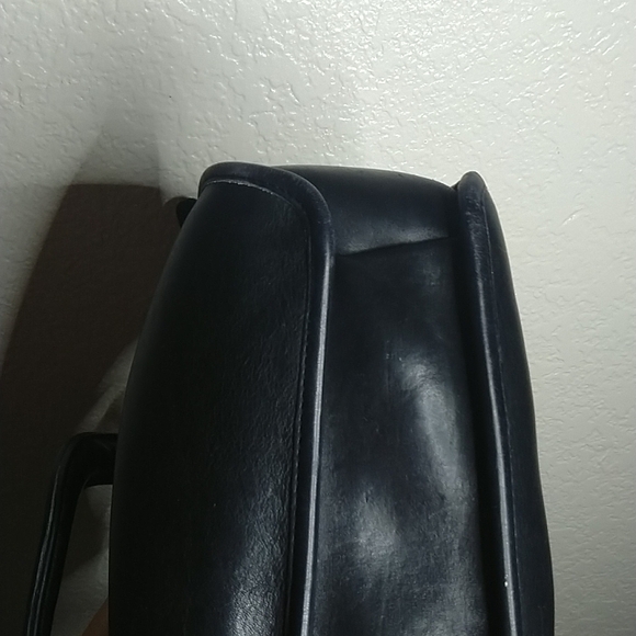 Vintage Coach leatherware briefcase satchel Bonnie Cashin NYC black leather bag - Picture 4 of 12